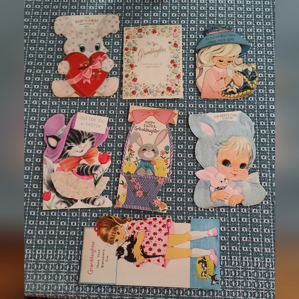 Vintage Used Baby Valentine Christmas Birthday Cards.  Approximately 97 cards - Picture 12 of 16